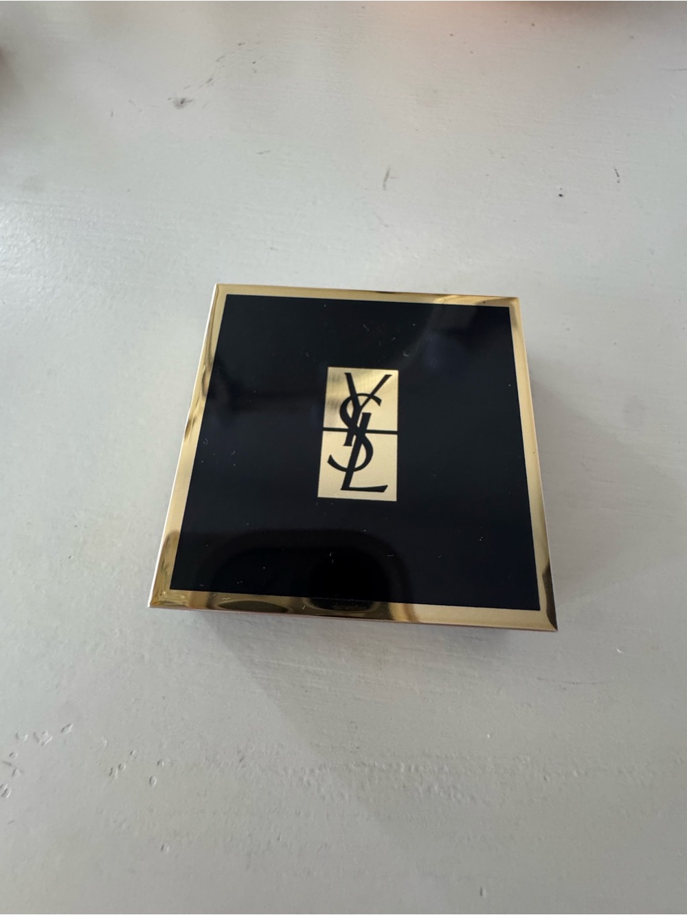 Yves Saint Laurent Black and Gold Satin Crush Compact